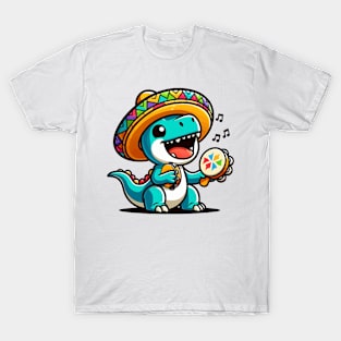 Lovely Dino Enjoy Music T-Shirt